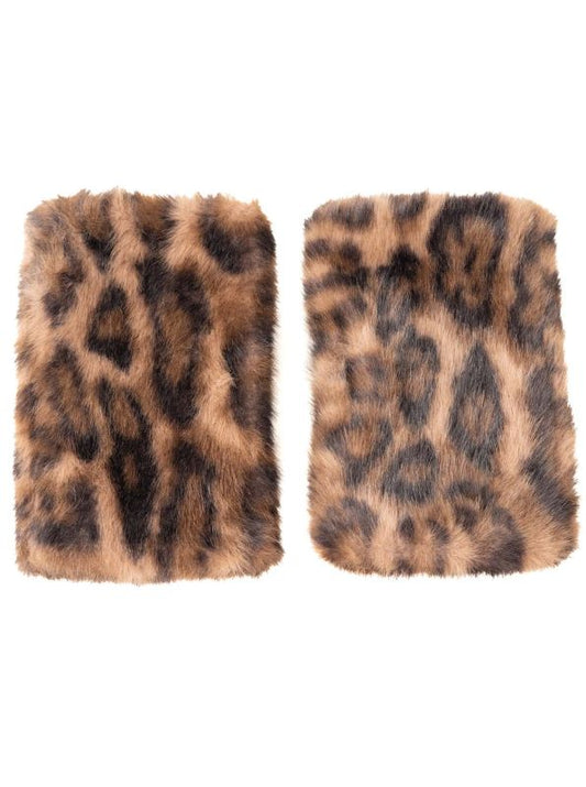 💕 Zwillingsherz Pulswärmer "Leo & Plüsch" Stulpen Braun