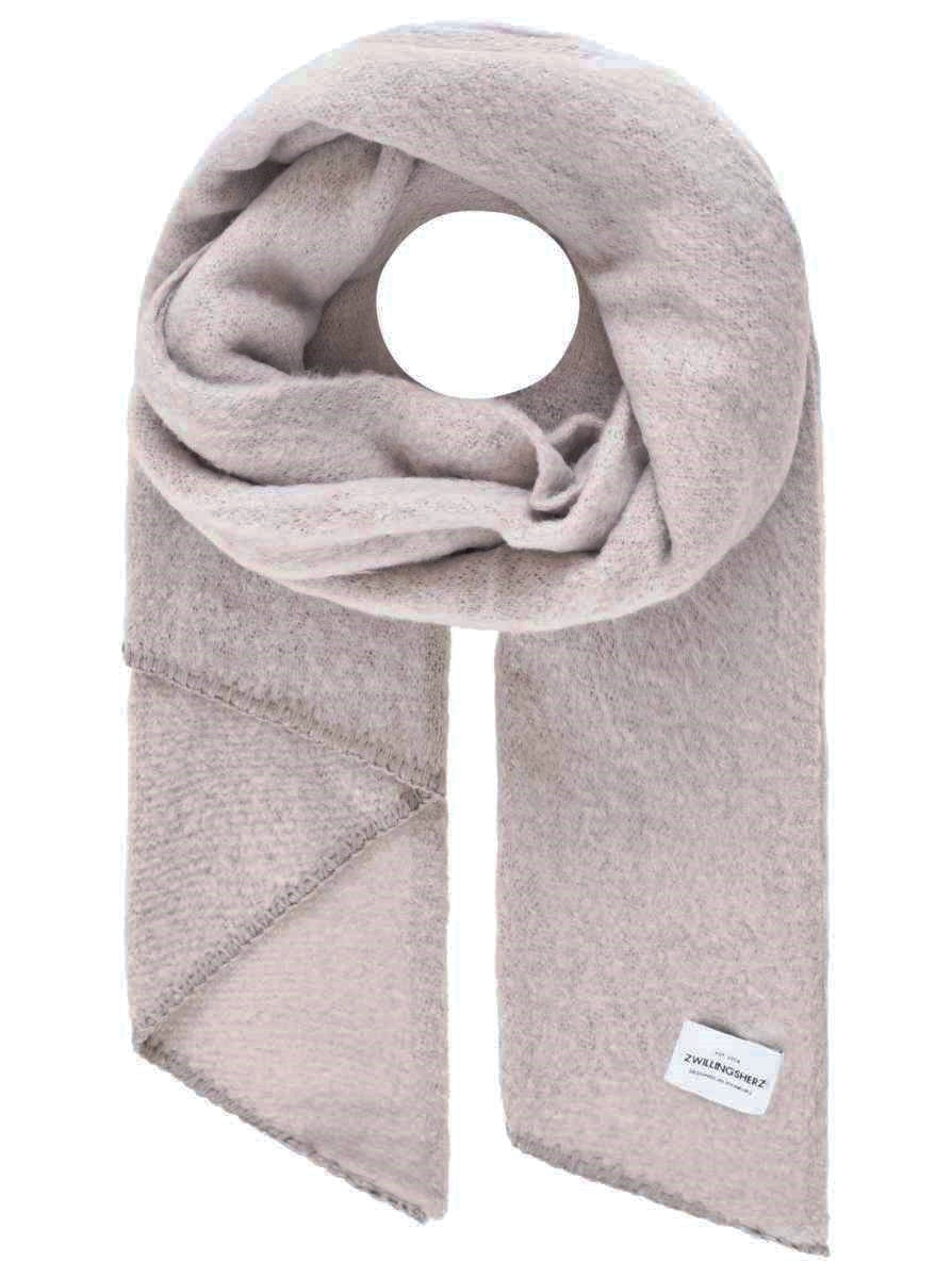 💕 Zwillingsherz Schal Kuschelschal "Uni & Stitch" Grau