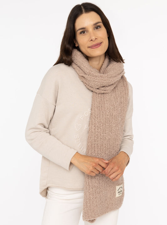 💕 Zwillingsherz Schal Kuschelschal "Uni & Happy Vibes" Beige