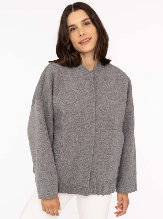 💕 Zwillingsherz Bomberjacke "Cozy" Jacke Grau