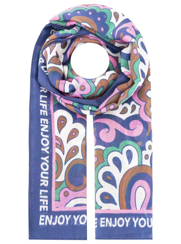 💕 Zwillingsherz Schal "Flower Paisley Mix" Viskose Mix Grün