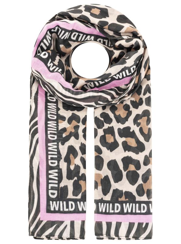 💕 Zwillingsherz Schal "Leo Classic" Viskose Mix Beige