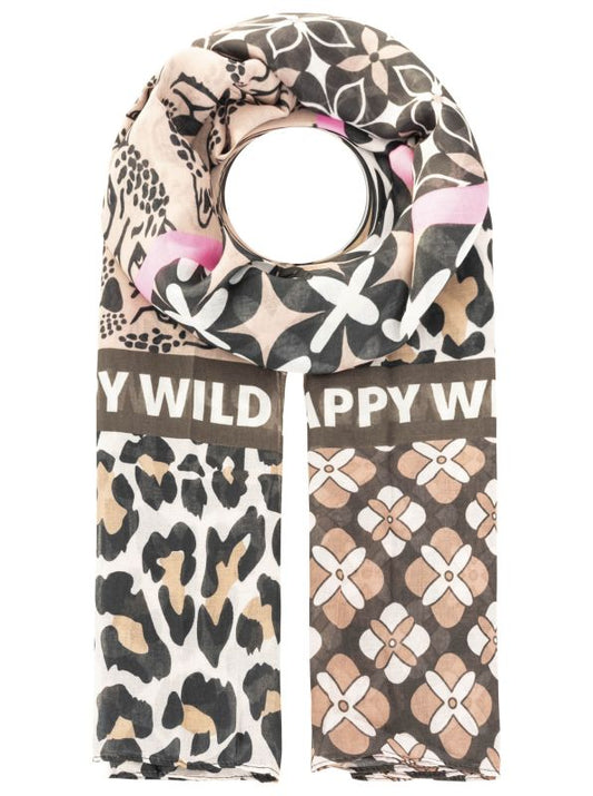 💕 Zwillingsherz Schal "Leo Mix" Viskose Mix Mittelbeige