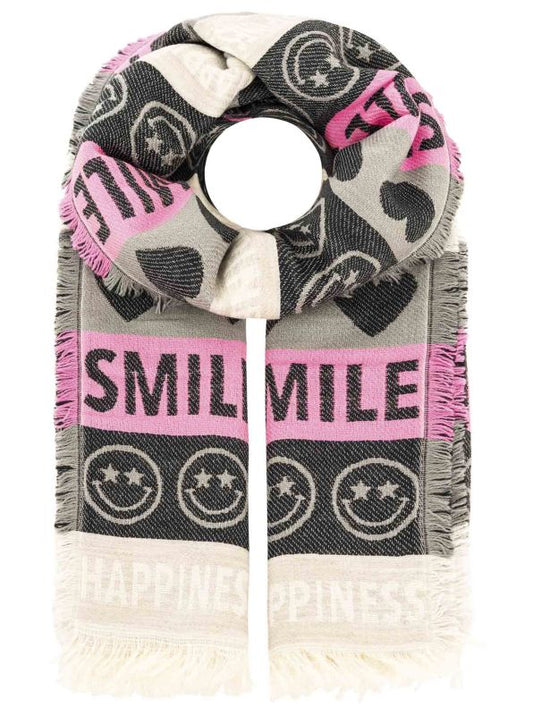 💕 Zwillingsherz Schal "Happiness" Baumwolle Wolle Schwarz