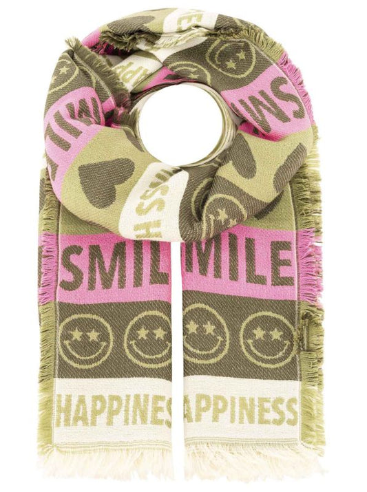 💕 Zwillingsherz Schal "Happiness" Baumwolle Wolle Olive