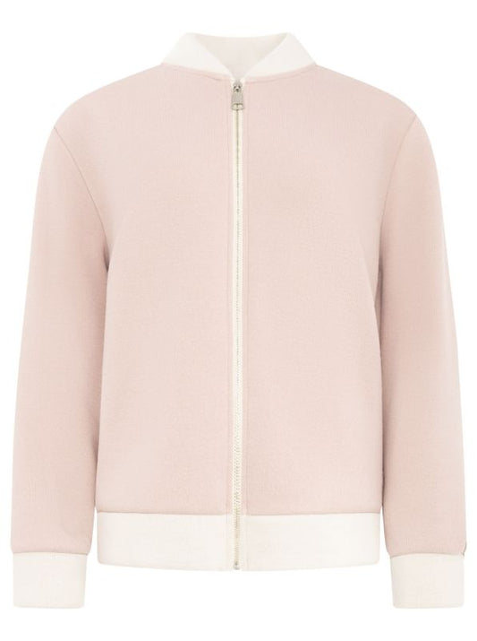 💕 Zwillingsherz Doubleface Jacke "College" Sweatjacke Altrosa
