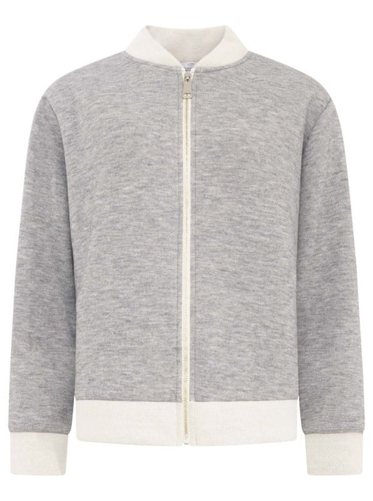 💕 Zwillingsherz Doubleface Jacke "College" Sweatjacke Grau