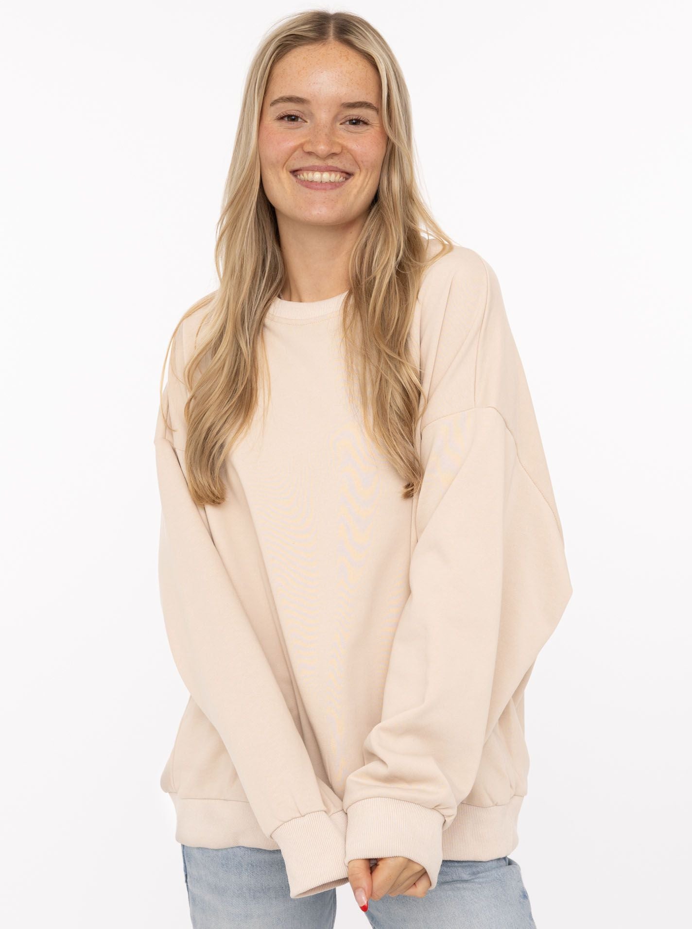 💕 Zwillingsherz Sweatshirt "Basic Uni" Sweater Beige