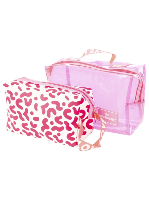 💕 Zwillingsherz Kosmetiktasche 2 in 1 Bag "Vibes" PInk