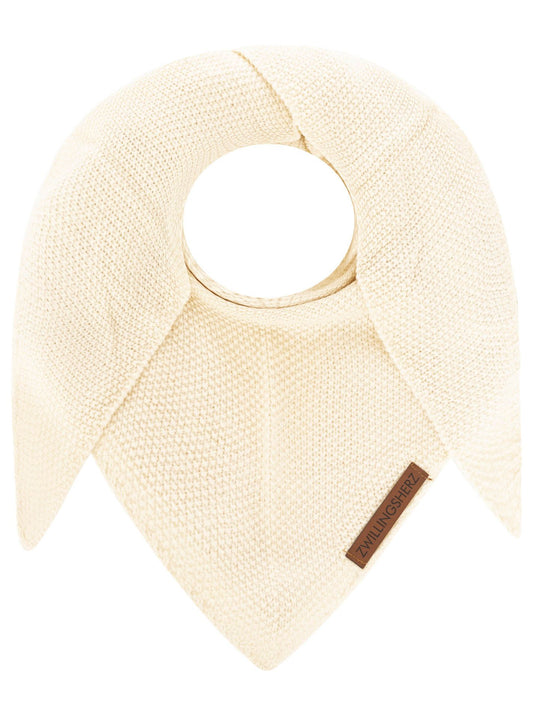 💕 Zwillingsherz Dreieckstuch "Uni & Patch" Creme