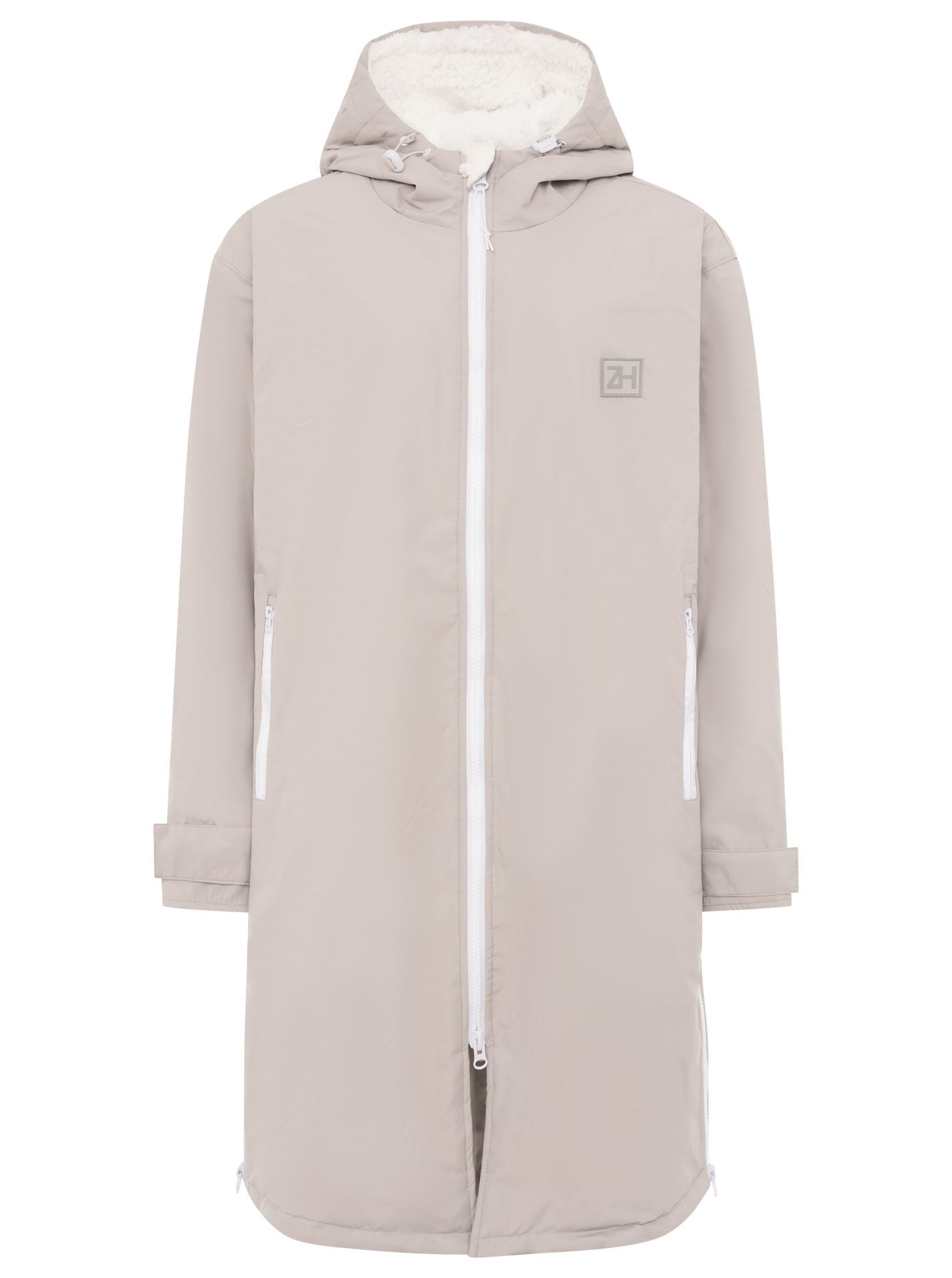 💕 Zwillingsherz Oversize "Windjacke ZH" Windmantel Hellgrau