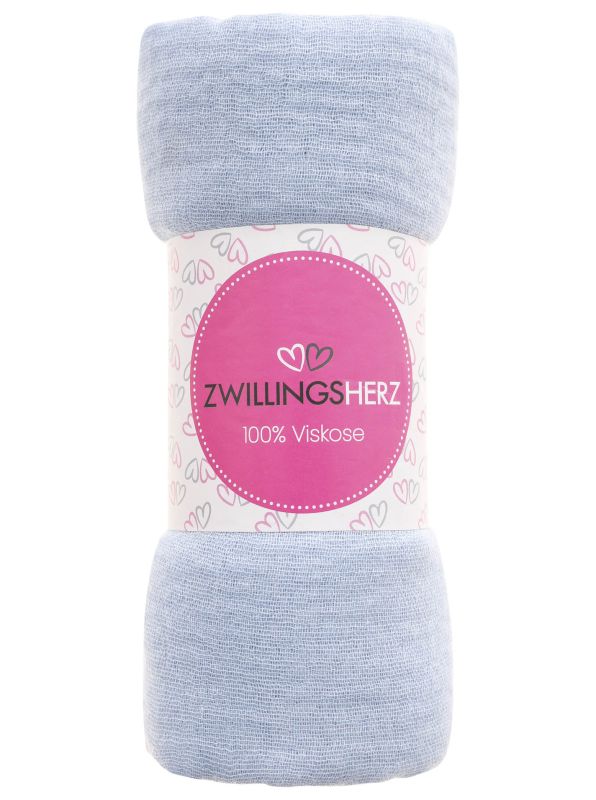 💕 Schal Tuch "Uni" 100 % Viskose Hellblau