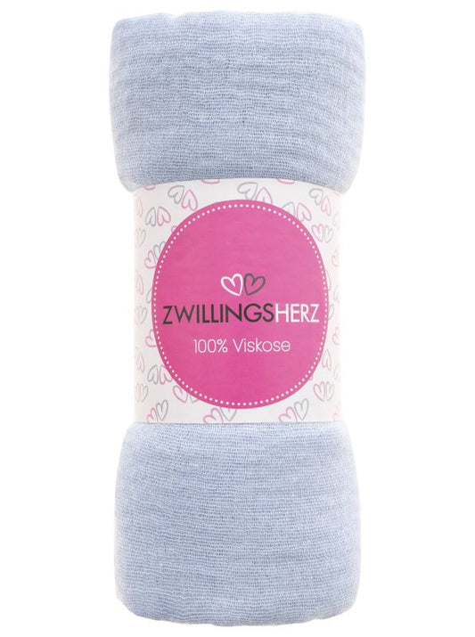 💕 Schal Tuch "Uni" 100 % Viskose Hellblau