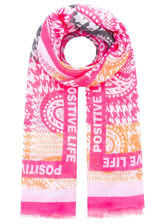 💕 Zwillingsherz Tuch "Mustermix Positiv Life" Pink