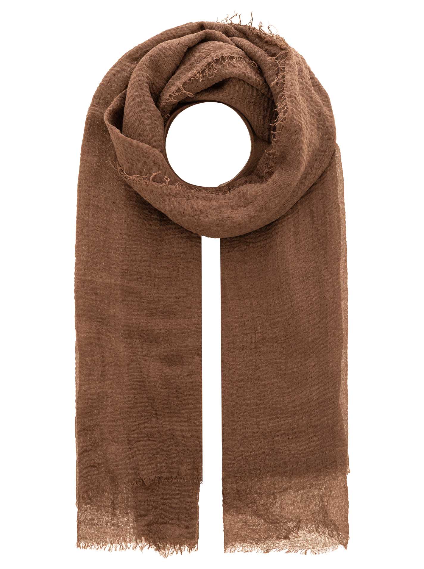 💕 Schal Tuch "Uni" 100 % Viskose Braun