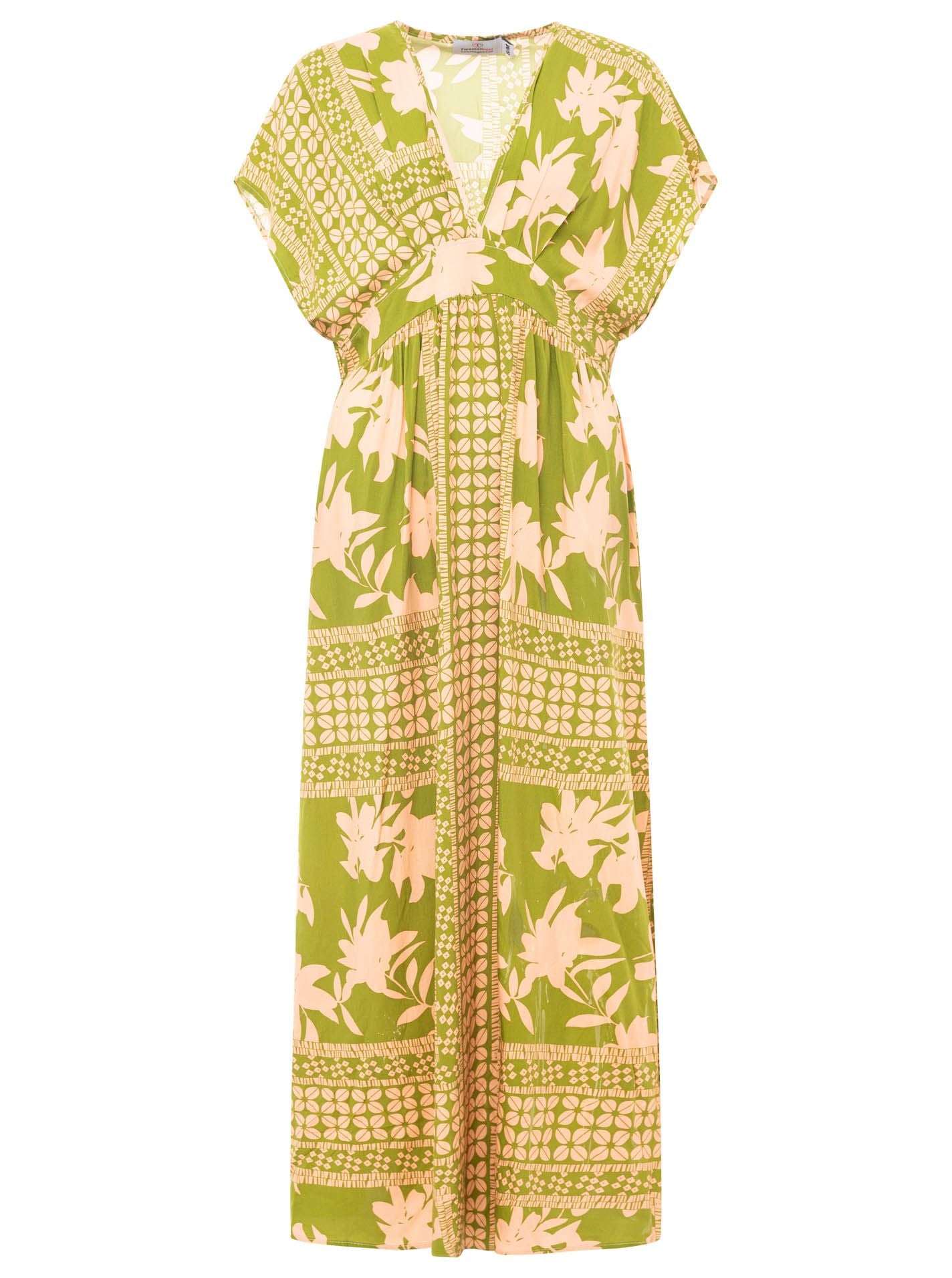 💕 Zwillingsherz Maxikleid "Flowervibes" Grün