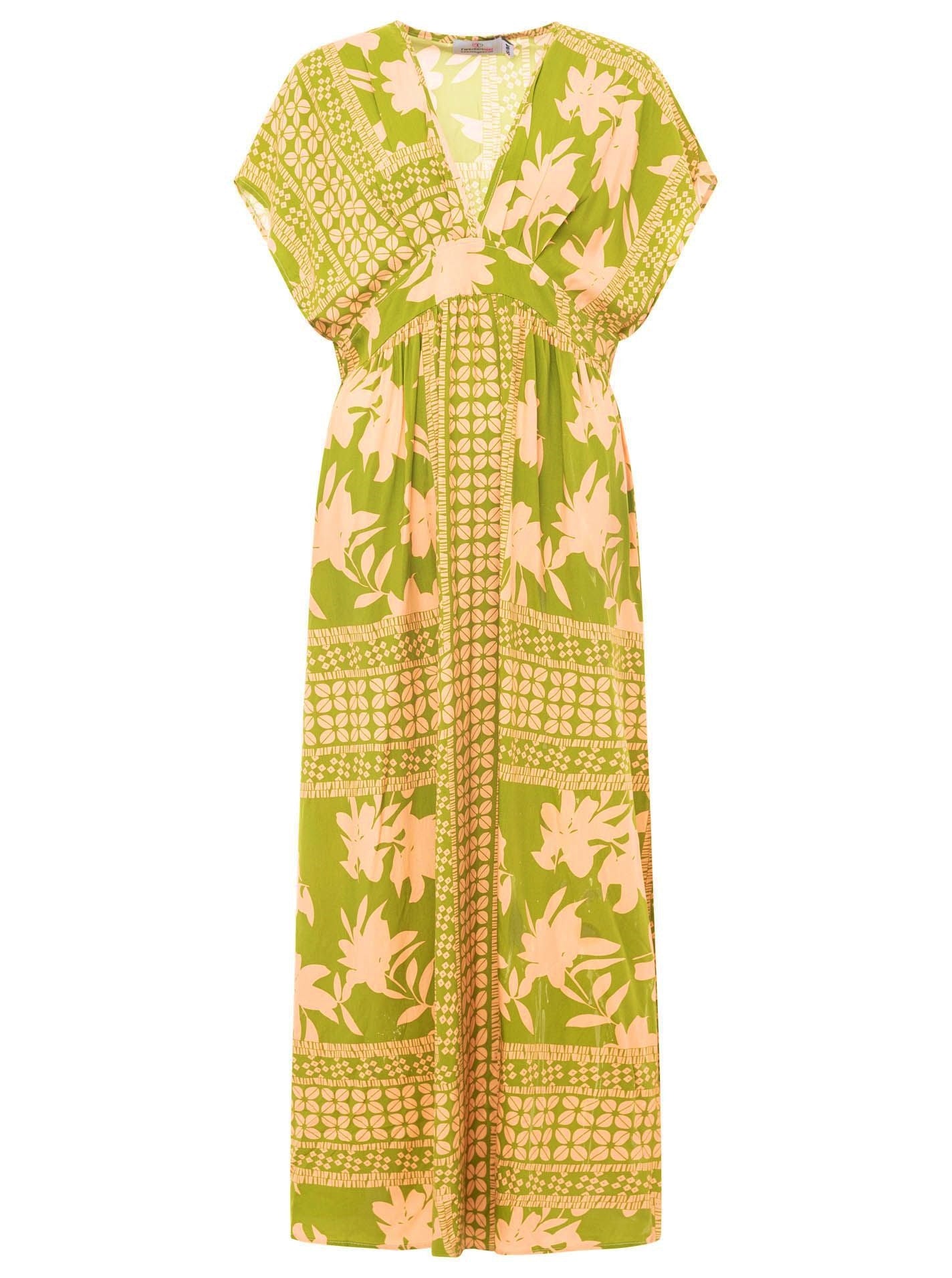 💕 Zwillingsherz Maxikleid "Flowervibes" Grün