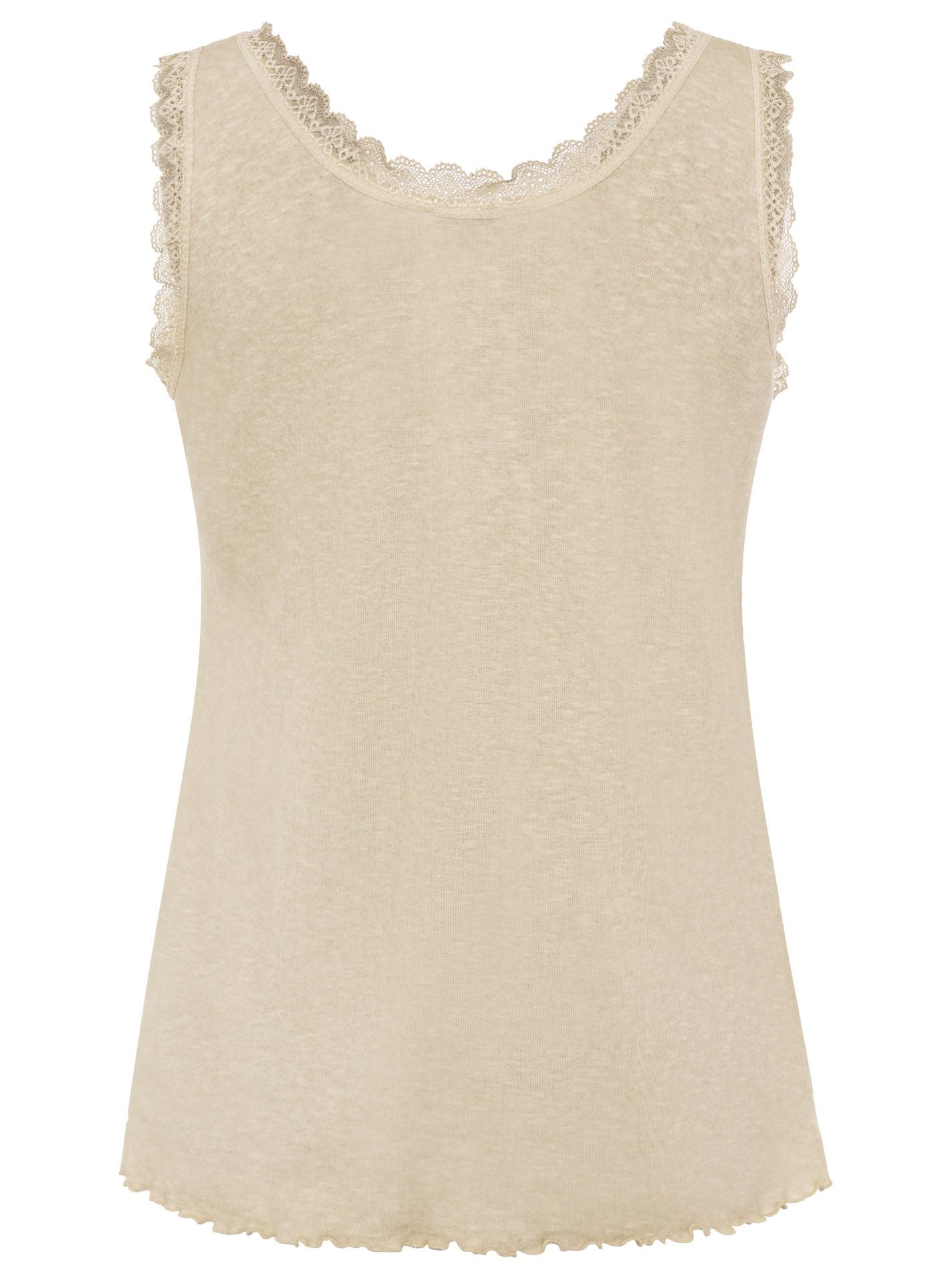 💕 Zwillingsherz Top Kaltfärbung "Spitze" Beige