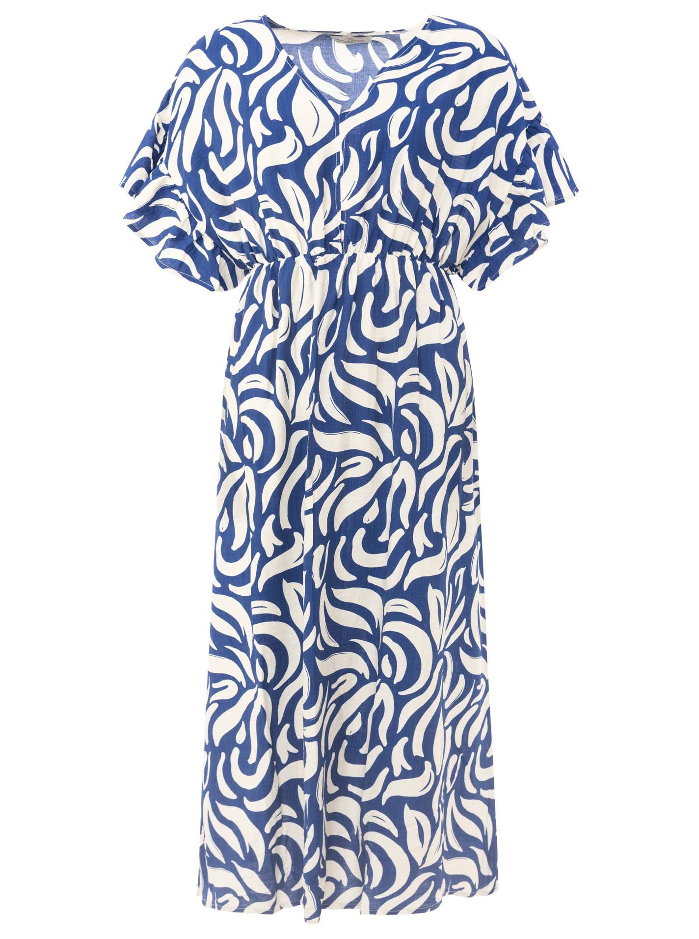 💕 Zwillingsherz Maxikleid "Allover Ornamente" Blau