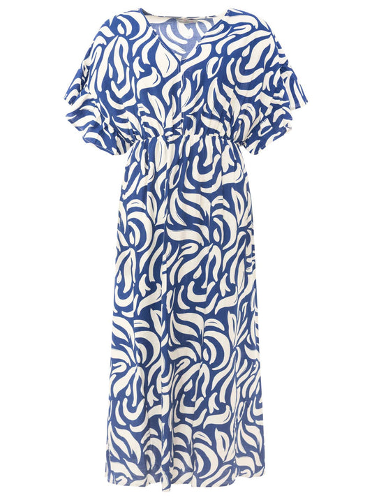 💕 Zwillingsherz Maxikleid "Allover Ornamente" Blau