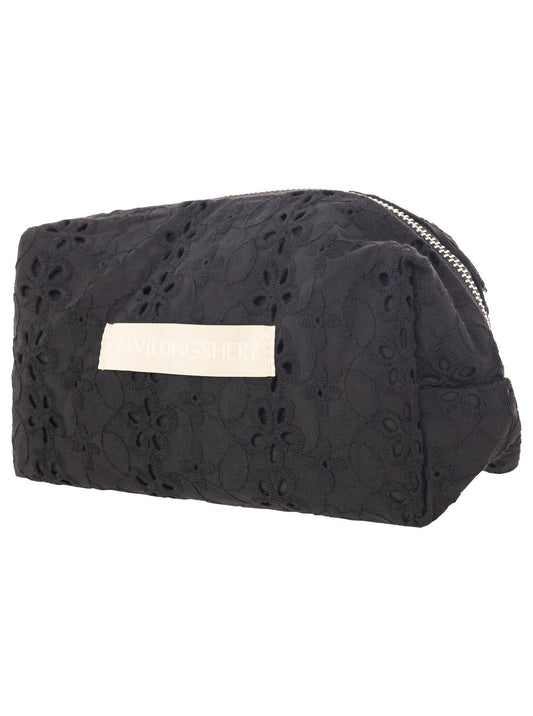 💕 Zwillingsherz Kosmetiktasche "Spitze" Schwarz