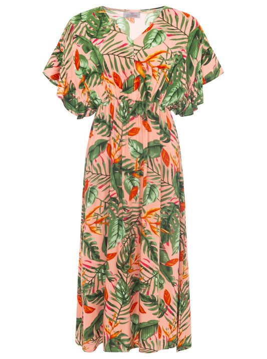 💕 Zwillingsherz Maxikleid "Dschungel" Rosa