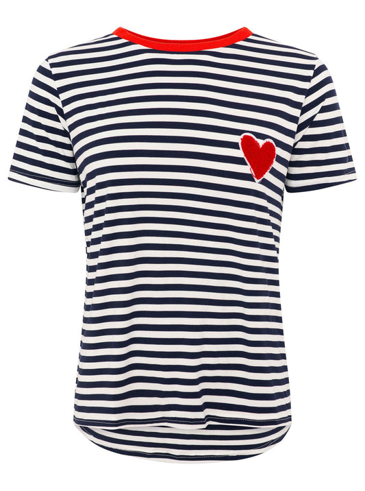 💕 Zwillingsherz T-Shirt "Herz" Navy