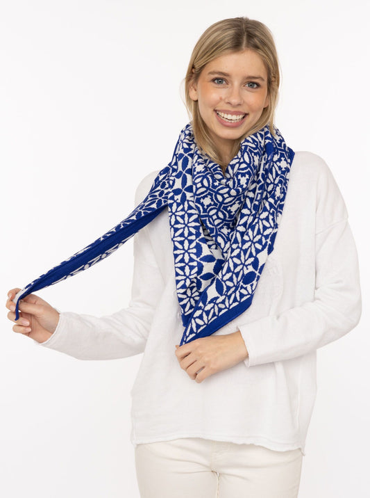 💕 Zwillingsherz Dreieckstuch "Luxus II" Blau