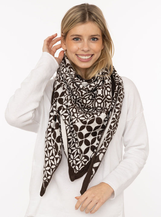 💕 Zwillingsherz Dreieckstuch "Luxus II" Braun