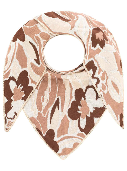 💕 Zwillingsherz Dreieckstuch "Blumenwiese II" Beige