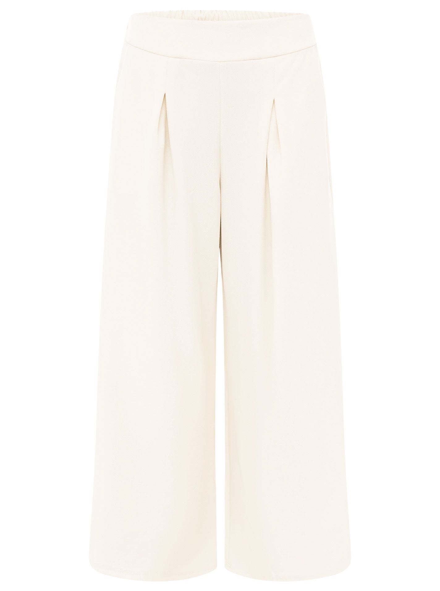 💕 Zwillingsherz Oversize Stoffhose "Bundfalte" Weiß