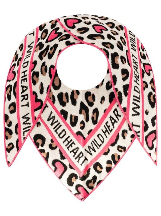 💕 Zwillingsherz Dreieckstuch "Süßes Leo" Pink