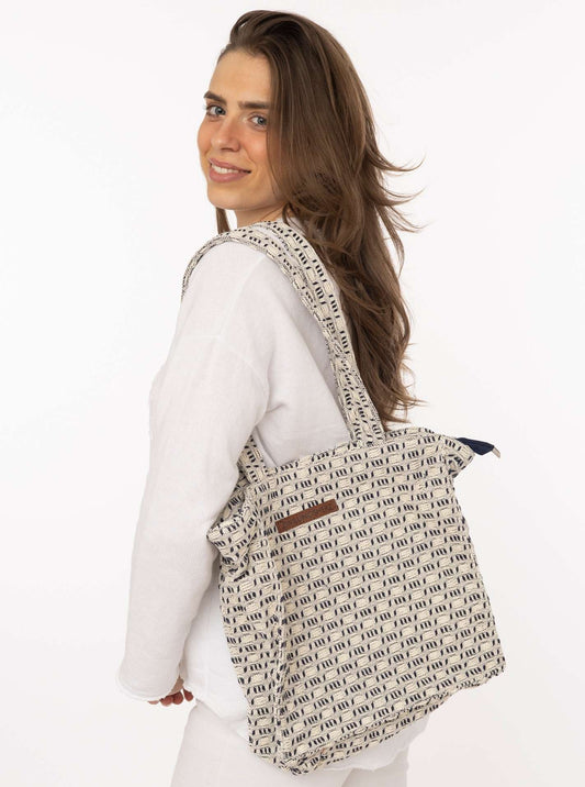 💕 Zwillingsherz Shopper "Strickmuster" Navy