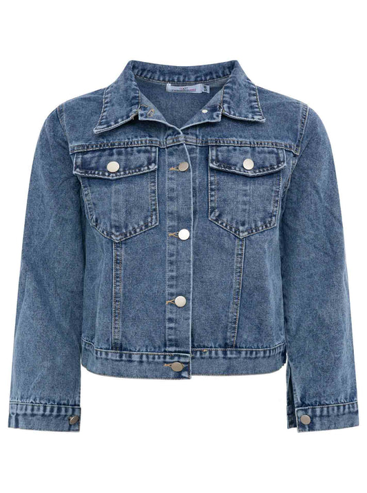 💕 Zwillingsherz Jeansjacke "Embroidery" Jeansblau