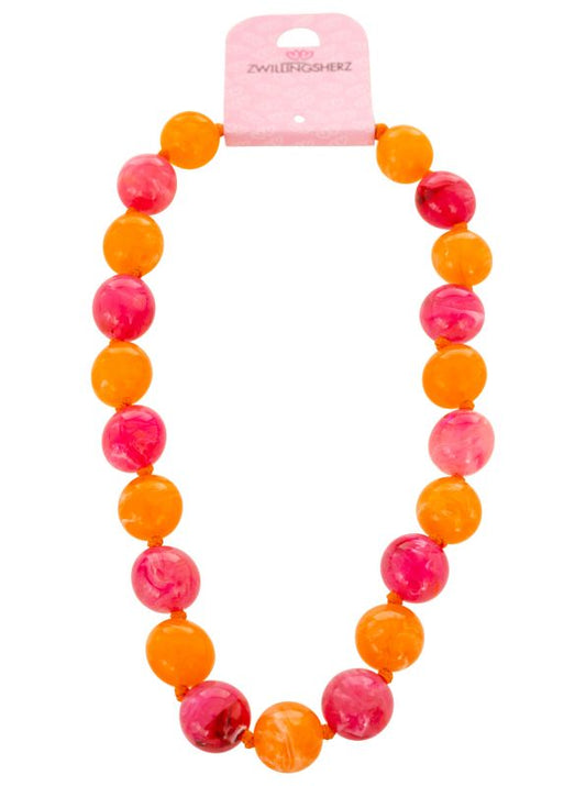 💕 Zwillingsherz Kette "Funky Balls" Orange