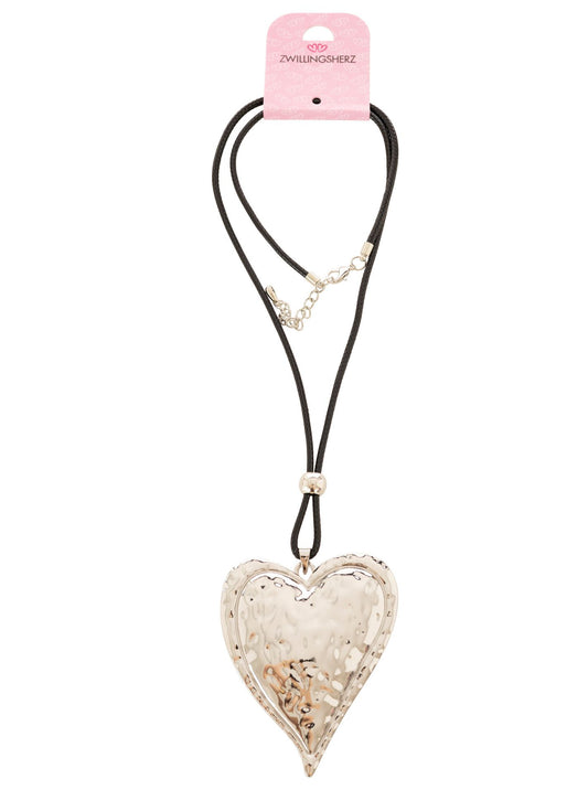 💕 Zwillingsherz Kette "Herz" Silber
