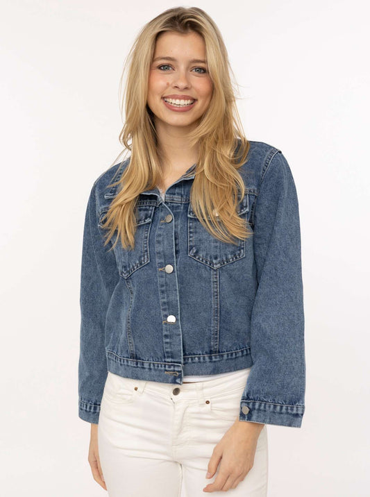 💕 Zwillingsherz Jeansjacke "Embroidery" Jeansblau