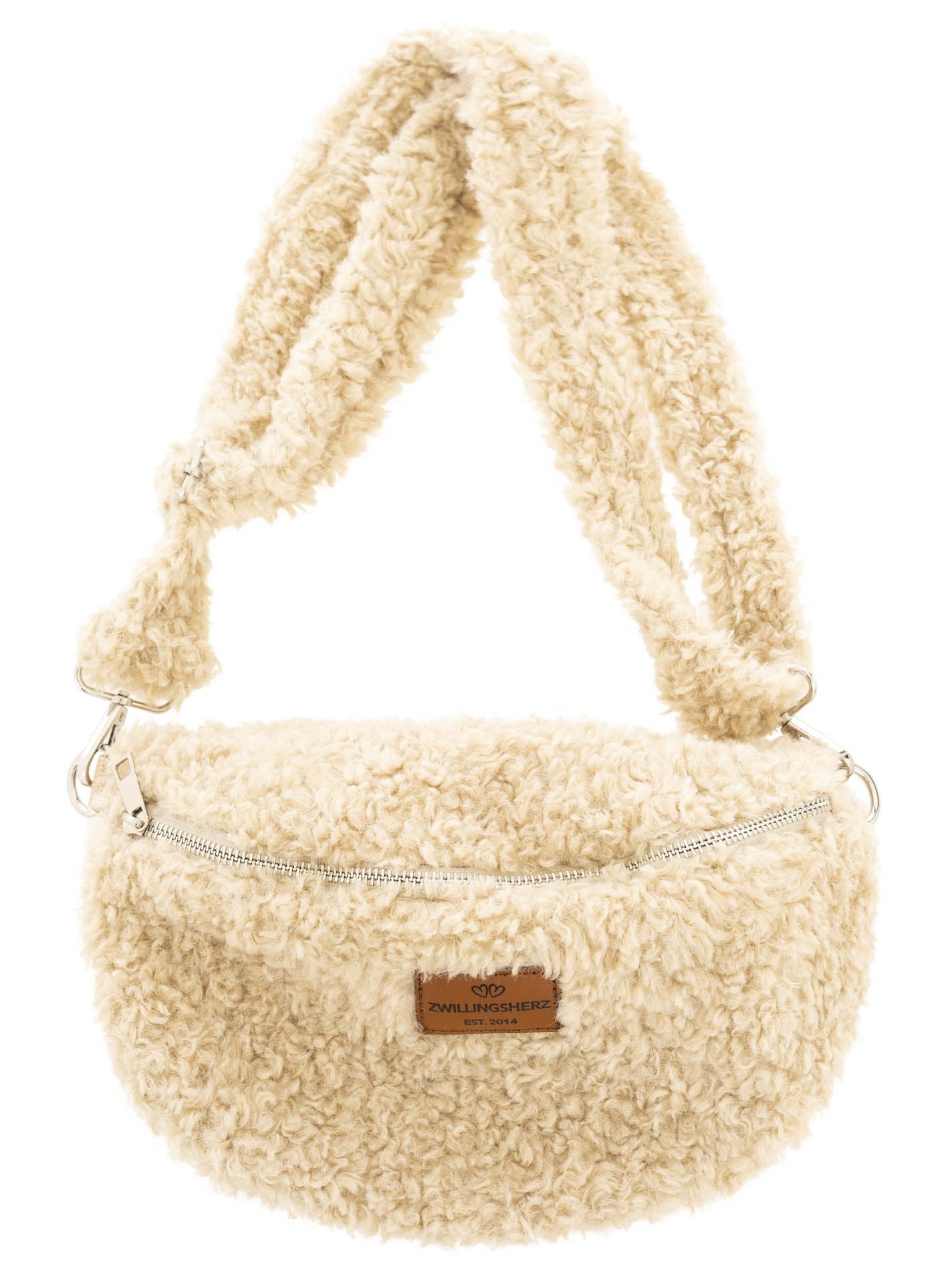 💕 Zwillingsherz Crossbody "Teddy" Beige