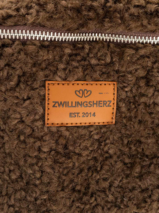 💕 Zwillingsherz Crossbody "Teddy" Braun