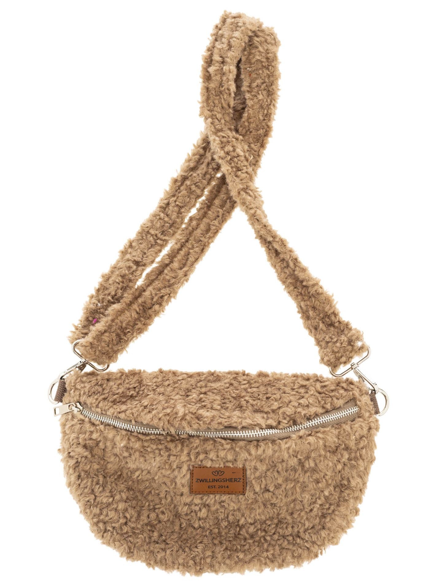 💕 Zwillingsherz Crossbody "Teddy" Taupe