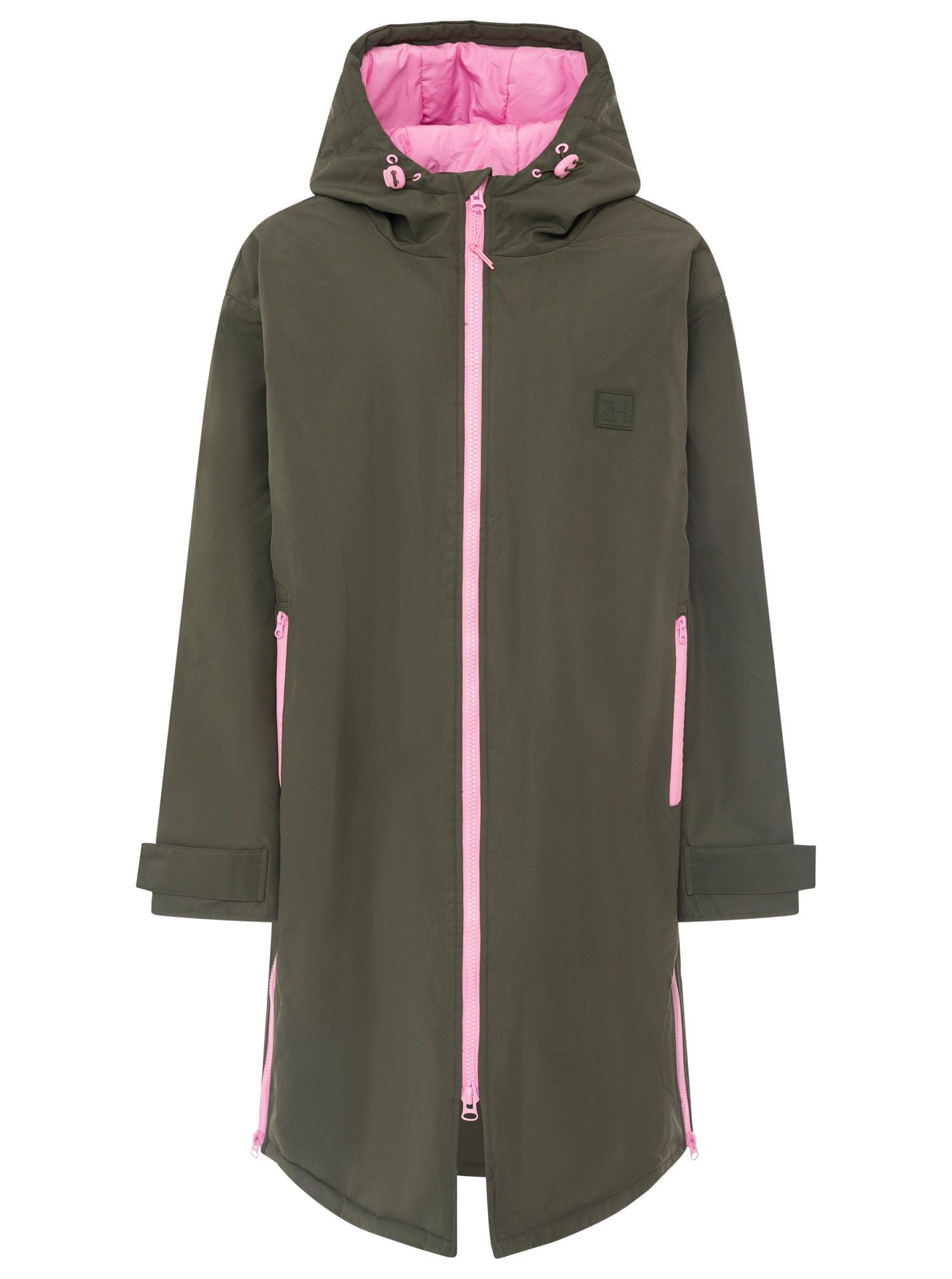 💕 Zwillingsherz Oversize "Windjacke ZH" Windmantel Khaki