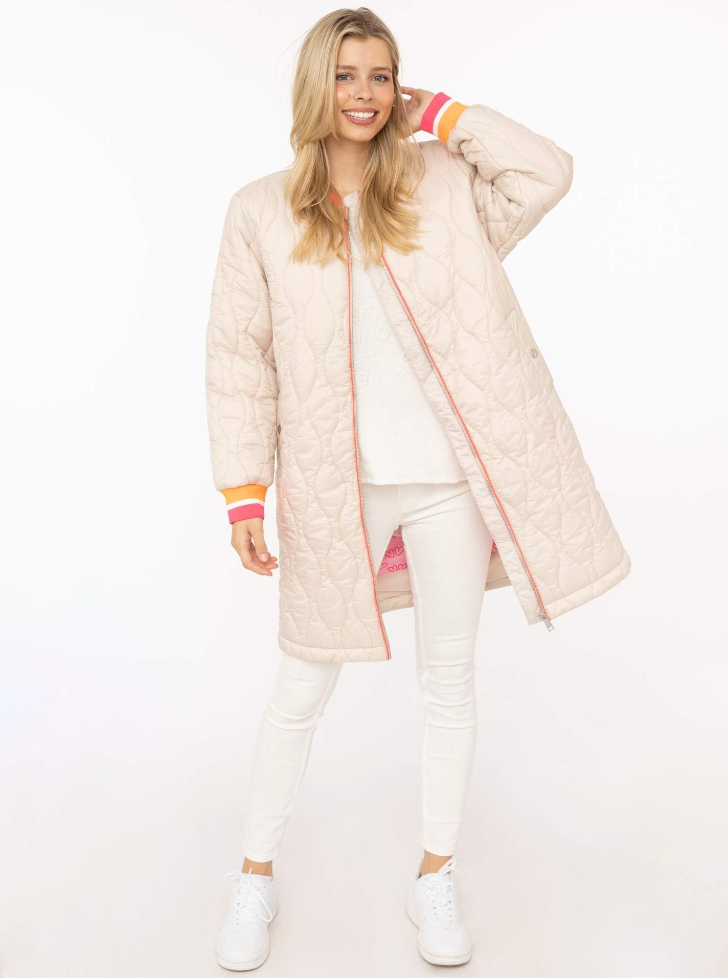 💕 Zwillingsherz Bombermantel "Shine Hope Smile" Beige