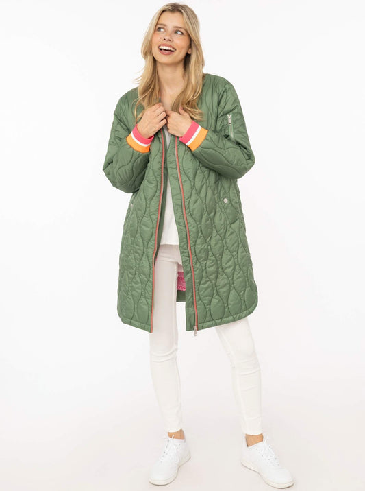 💕 Zwillingsherz Bombermantel "Shine Hope Smile" Khaki