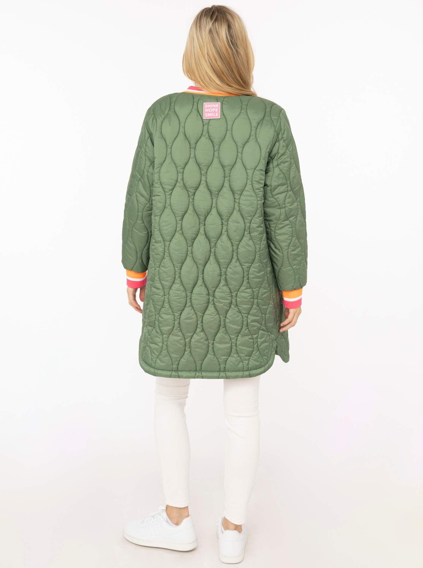 💕 Zwillingsherz Bombermantel "Shine Hope Smile" Khaki