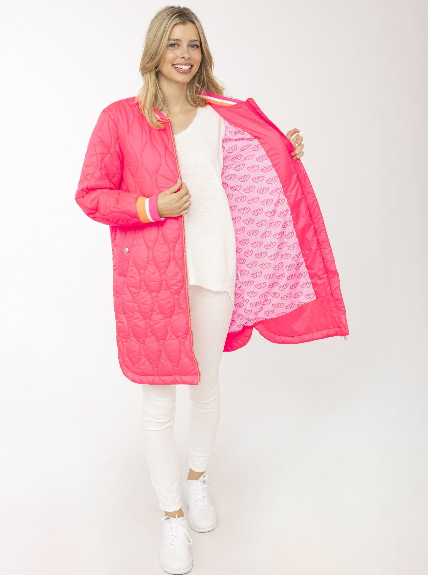 💕 Zwillingsherz Bombermantel "Shine Hope Smile" Pink