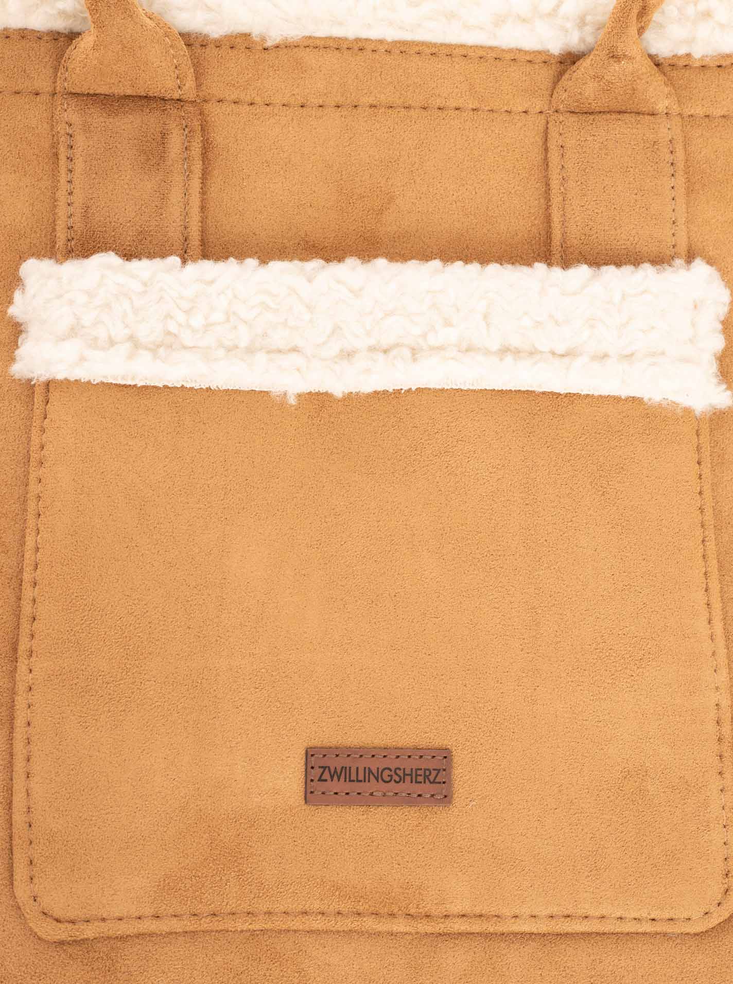 💕 Zwillingsherz Shopper XXL "Teddy & Flauschig" Beige