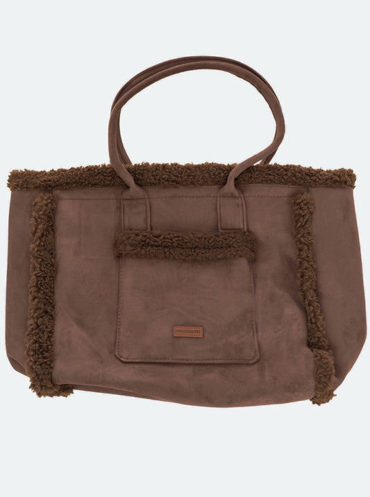 💕 Zwillingsherz Shopper XXL "Teddy & Flauschig" Braun
