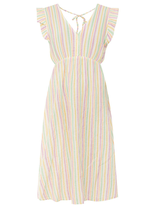 💕 Zwillingsherz Musselin Kleid "Sommer Streifen" Grün