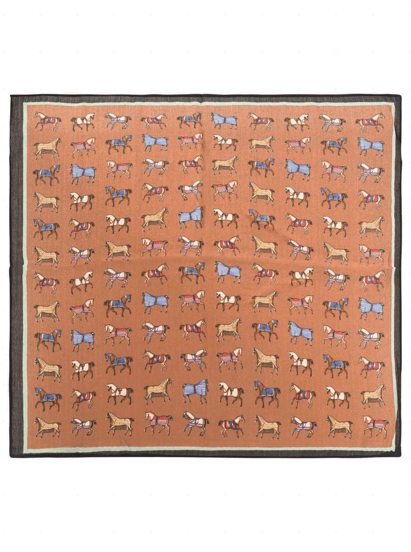 💕 Zwillingsherz Nickituch "Classic Horse" Braun