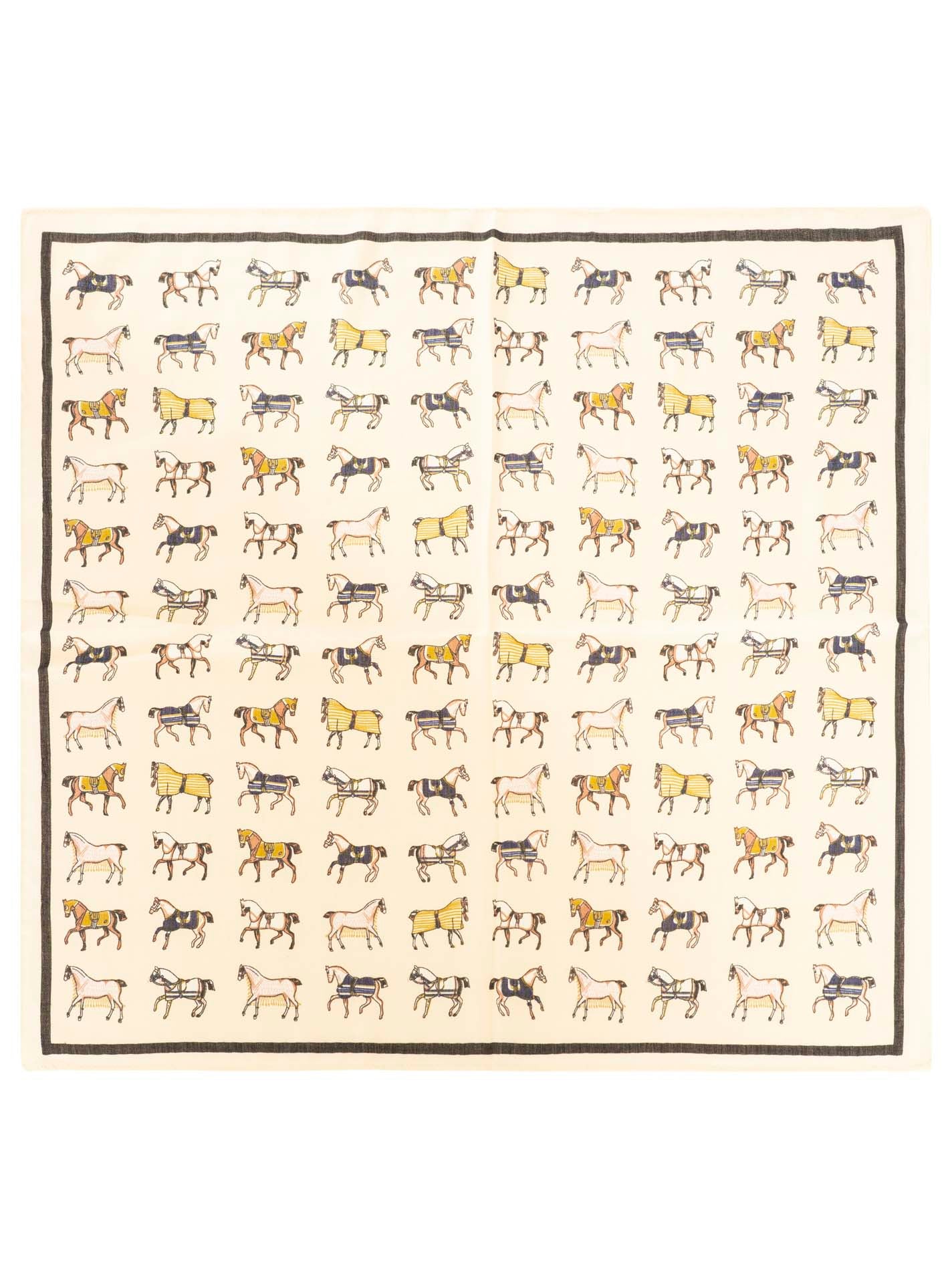 💕 Zwillingsherz Nickituch "Classic Horse" Hellbeige